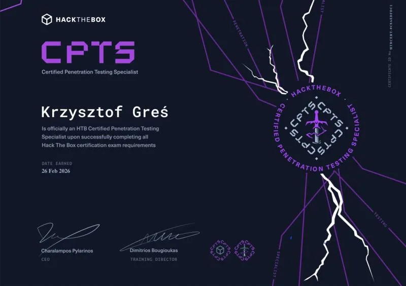 HackTheBox - Certified Penetration Testing Specialist (CPTS)
